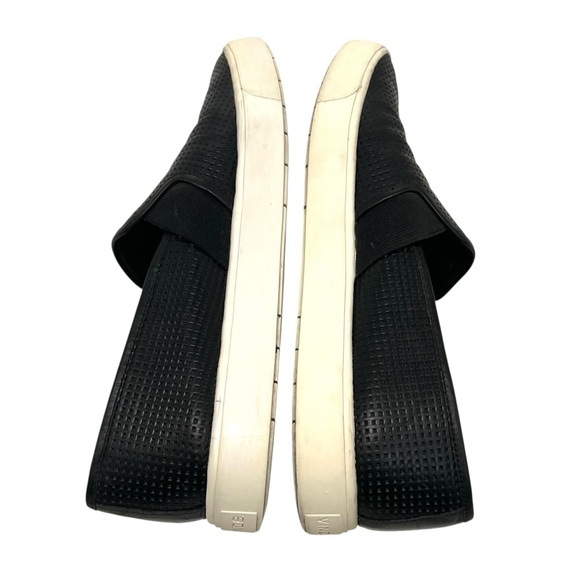 Vince Blair 5 Black Nubuck Leather Perforated Slip On Casual Sneaker Women’s 8 - Picture 9 of 15